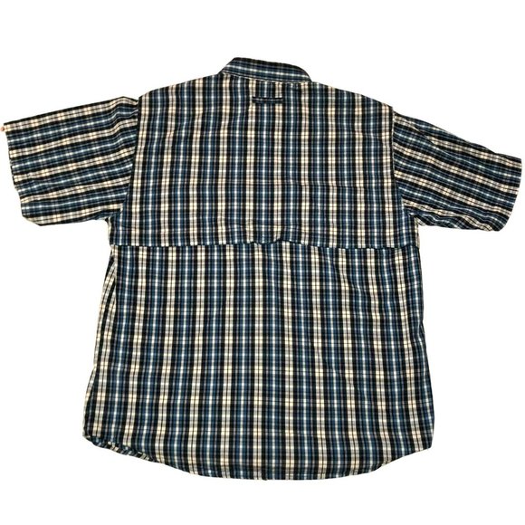 BLUE CODY JAMES FISHING SHIRT SZ L VENTED FISHING EQUIP POCKET SHORT SLEEVE MENS - Picture 5 of 5